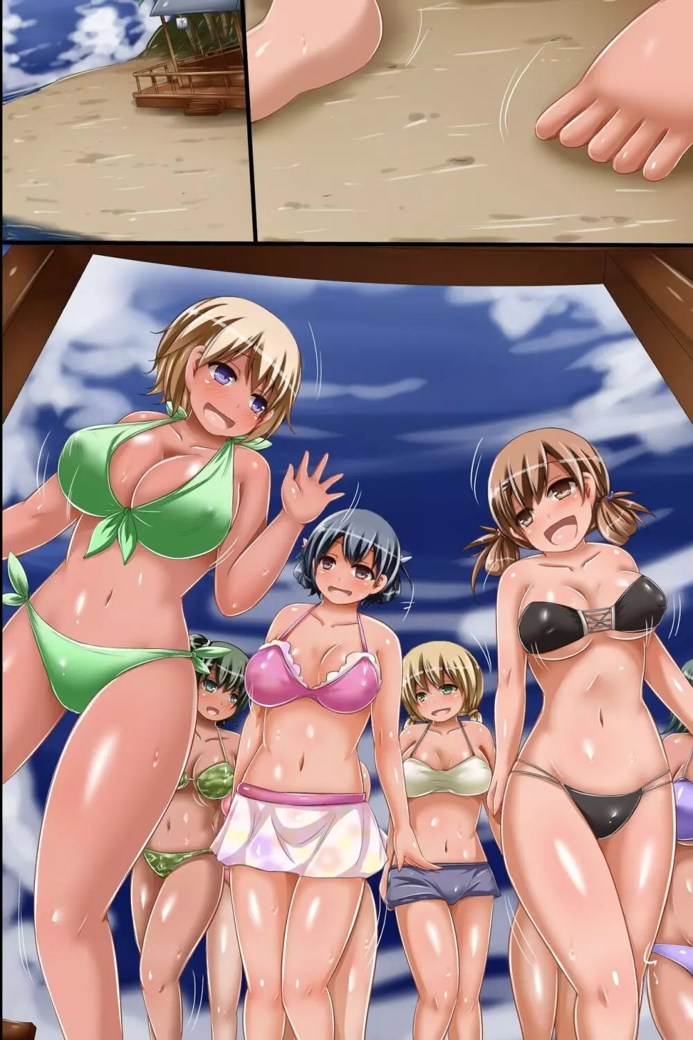 全員女!ハーレム島の「主様」になった俺。ハーレム!ハーレム!大乱交! - page49