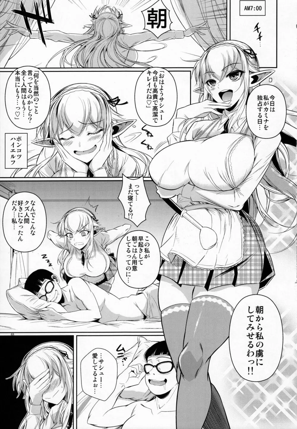 ハイエルフ×ハイスクール カミナくんの1日 - page4