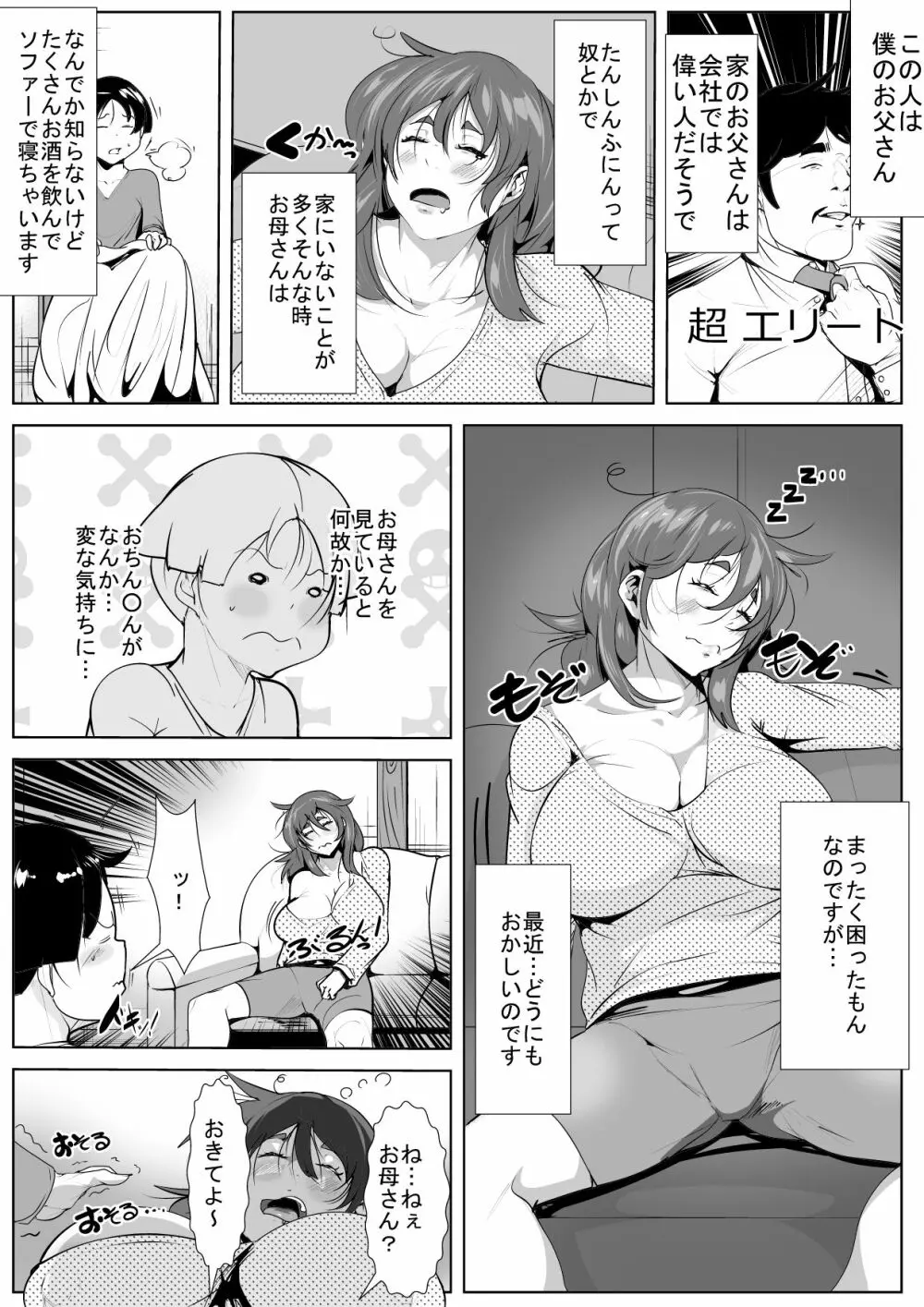 寝ているお母さんに欲情してしまった息子 - page3