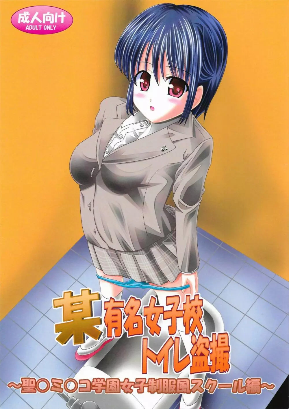 某有名女子校トイレ盗撮~聖○ミ○コ学園女子制服風スクール編~