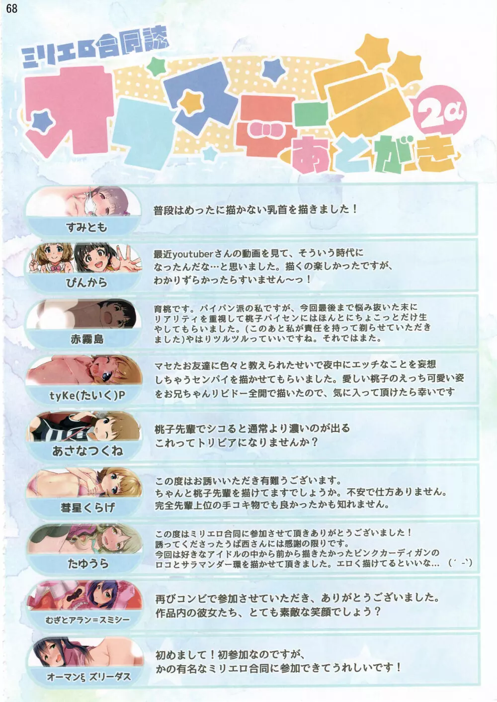 ミリエロフルカラー合同誌 オフステージ2α - page69