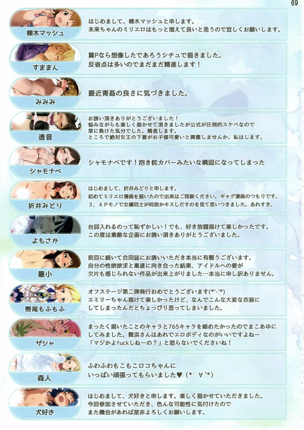 ミリエロフルカラー合同誌 オフステージ2α - page70