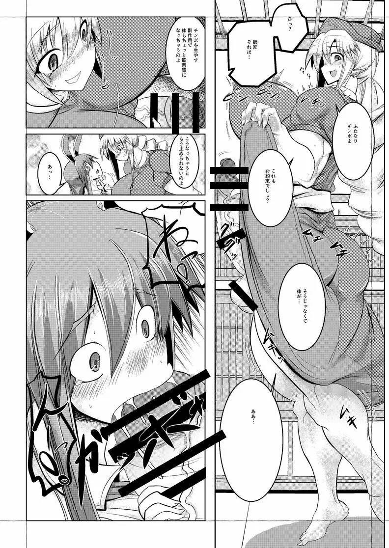 師匠のお薬でチン○とおっぱいとお腹が大変な事に! - page18