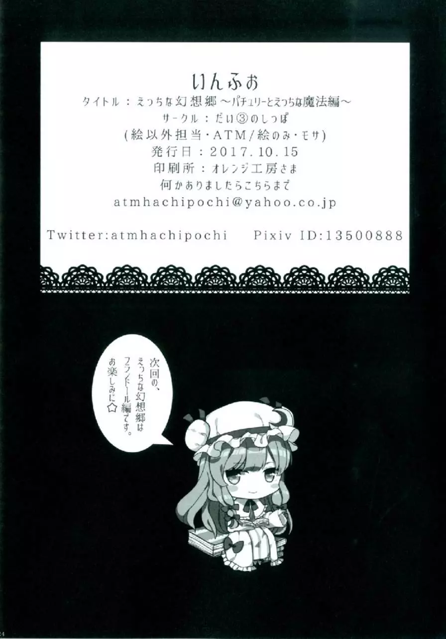 えっちな幻想郷～パチュリーとえっちな魔法編～ - page22