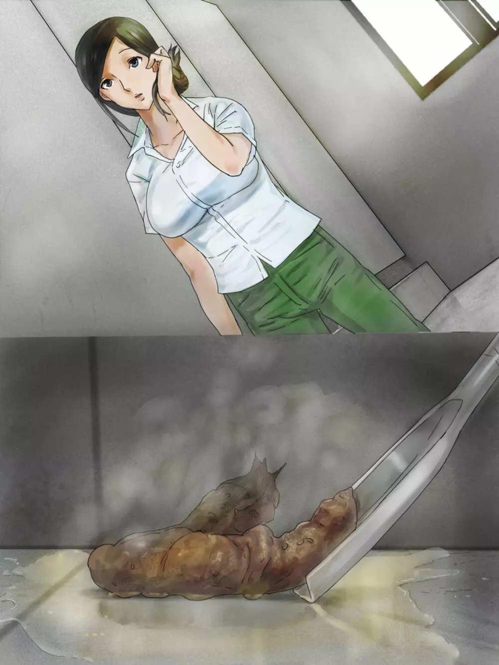 溝トイレを真下から - page24