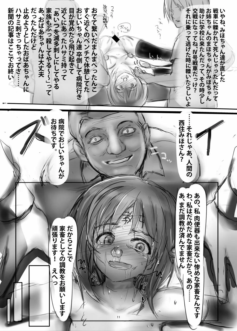 ガルパン 過激鬼畜調教 コピ本 - page11