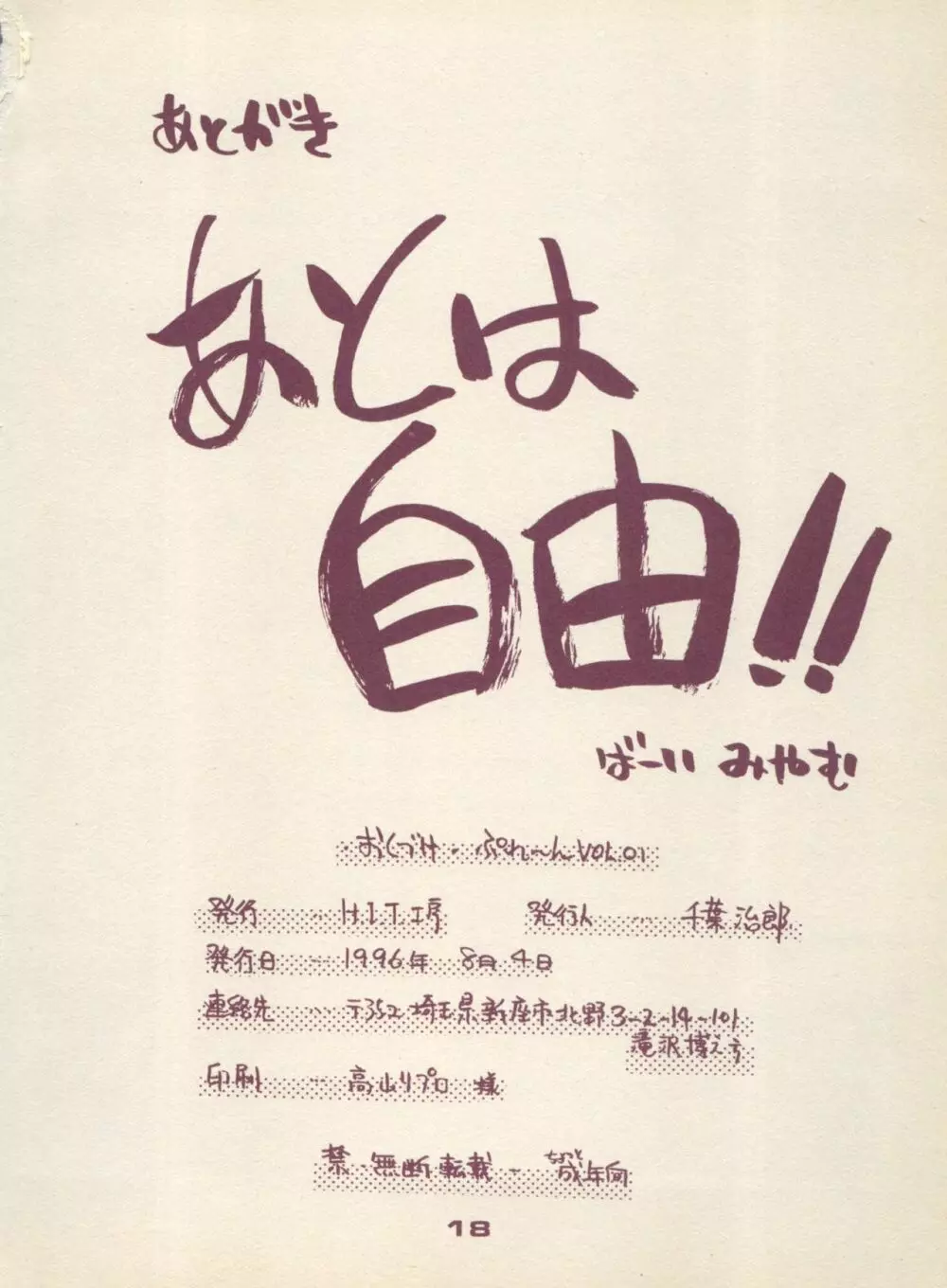 ぷれーん VOL.01 - page18
