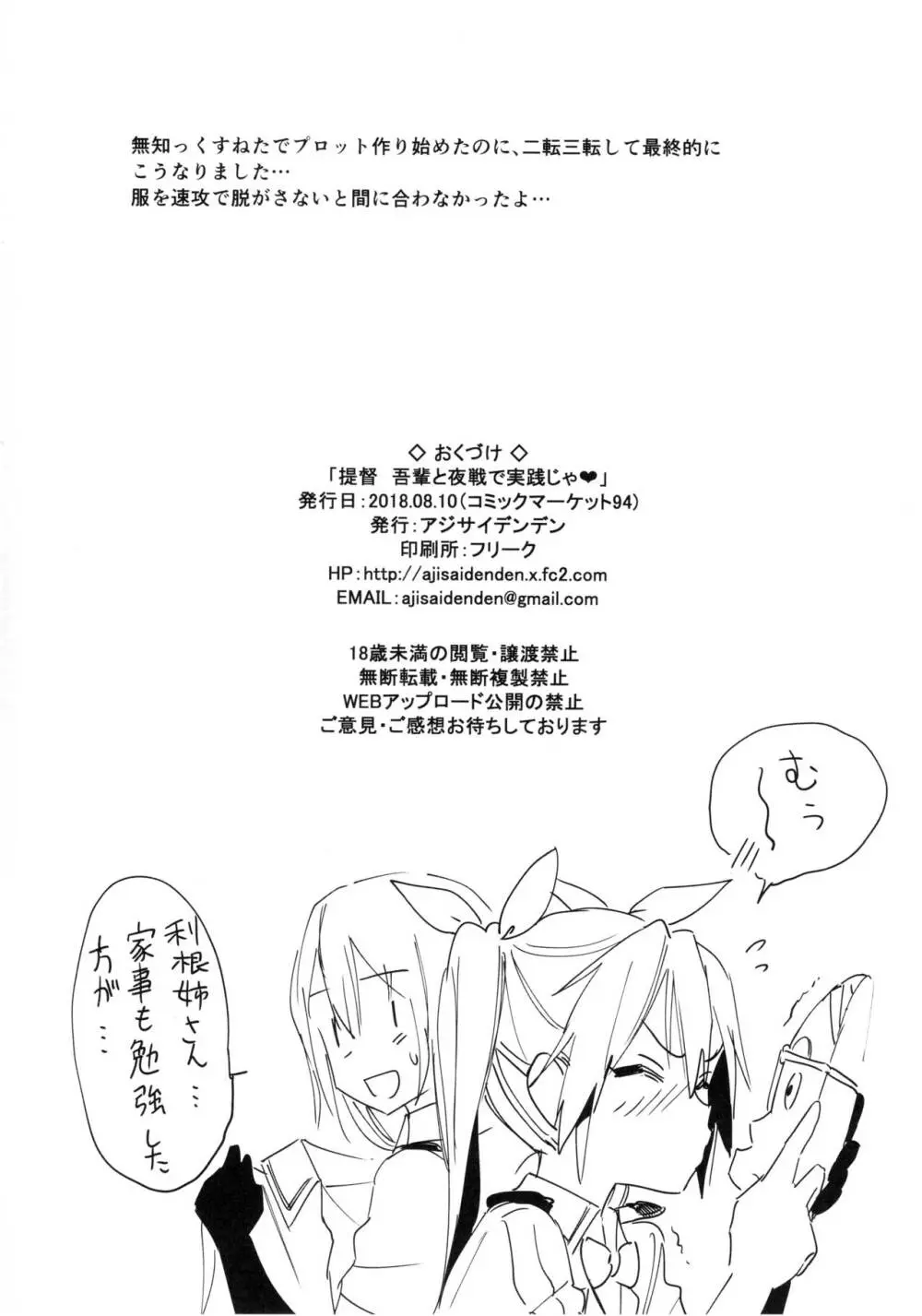 提督よ 吾輩と夜戦で実践じゃ - page25