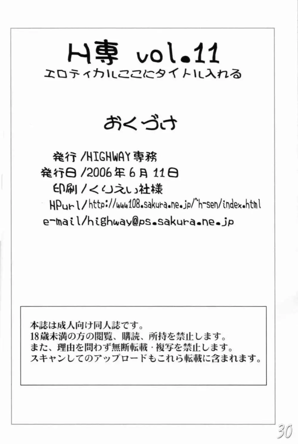 H専 vol.11 - page29