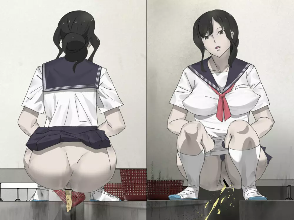 溝トイレを真下から【学校編】 - page26