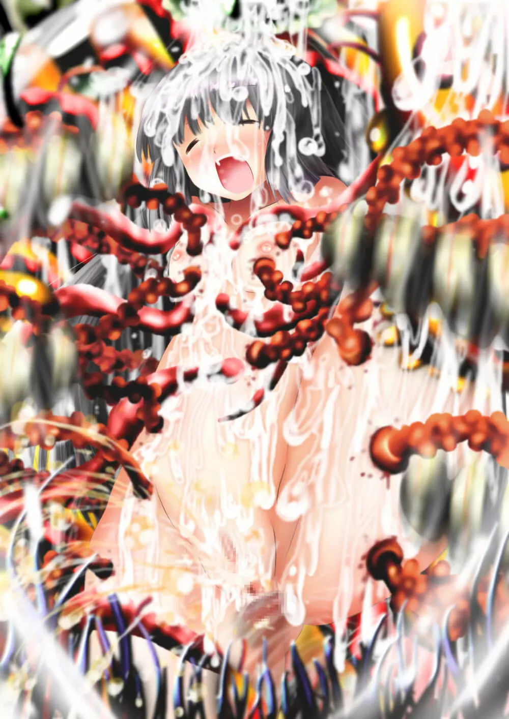 [でんで]『不思議世界-Mystery World-ののな37』～ののなの絞首膣締め淫姦獄、つばきの村因姦箱拘束蟲喰い淫獄刑～ - page222