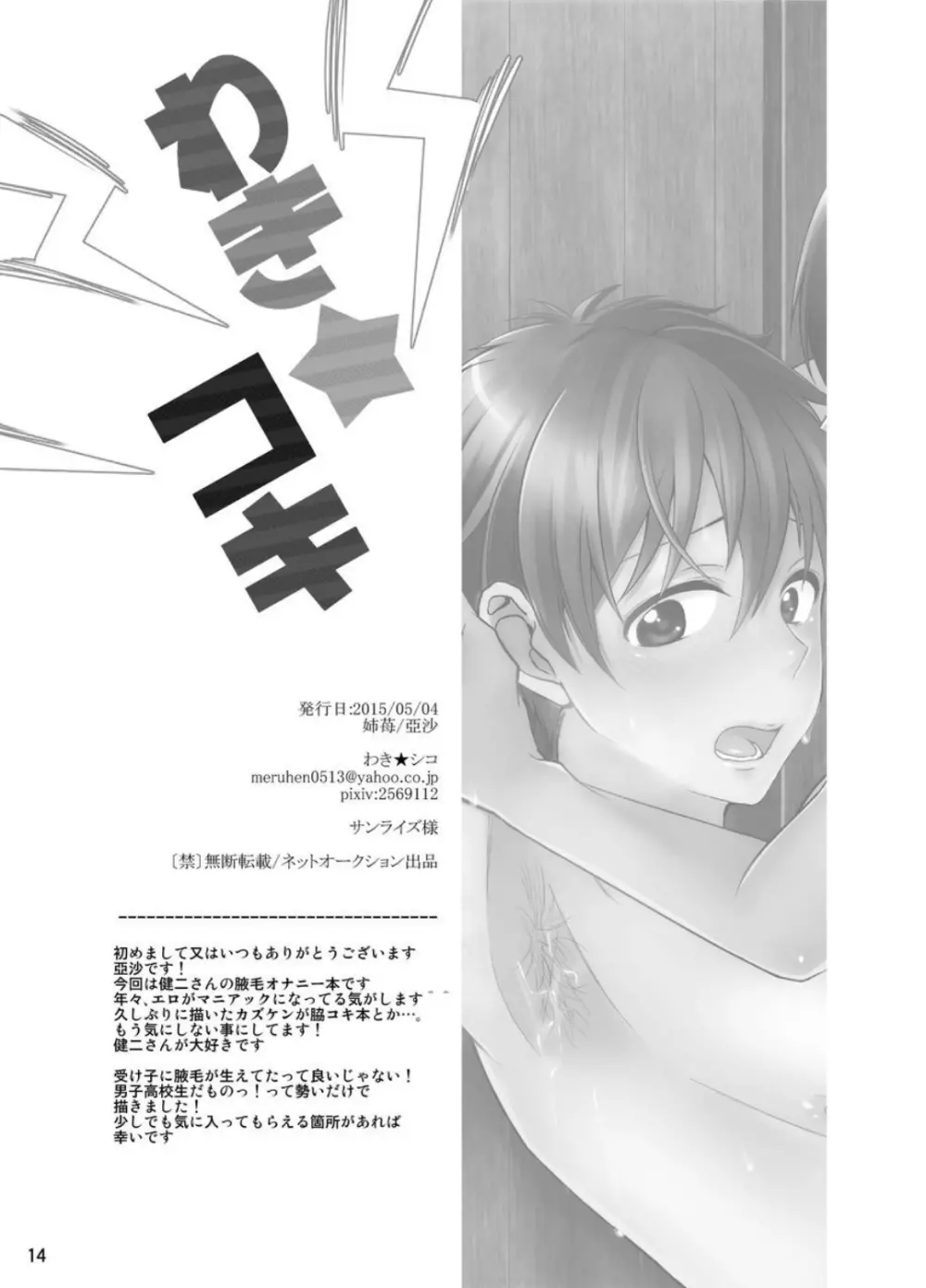わき★コキ～お兄さんの腋毛でシコシコオナニー～ - page13