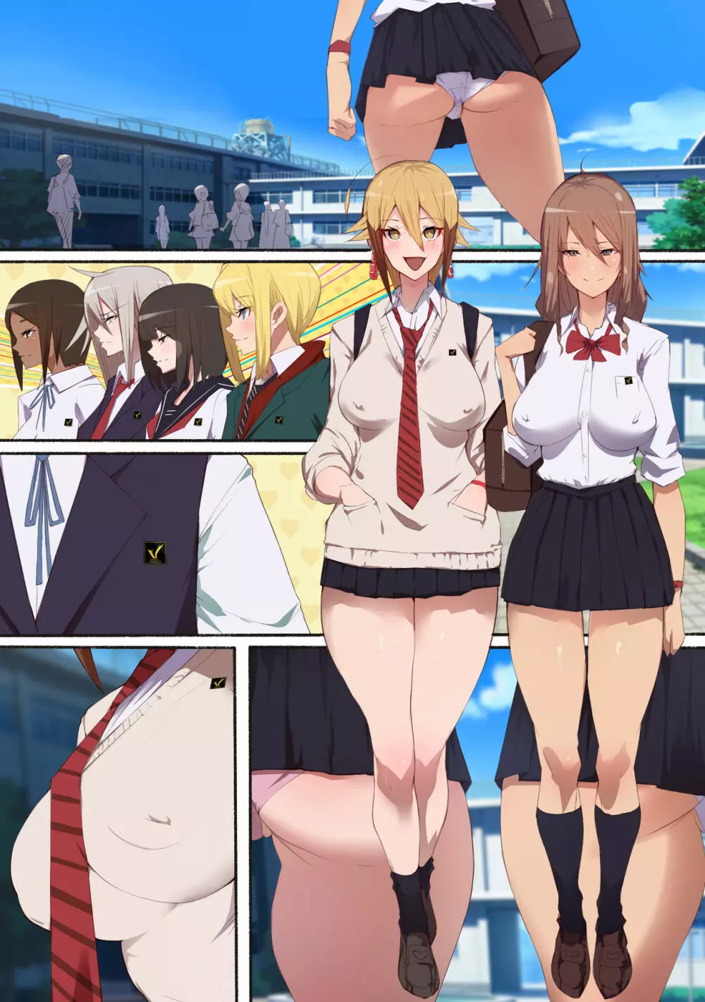 制服美少女 2学期 えぇ!?お尻に恋してる?チアガールちゃんとドスケベな女の子達だってぇ? - page47