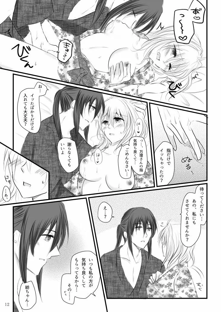 万理さんと紡ちゃんのしっぽり湯けむり二人旅+オマケ本 - page10