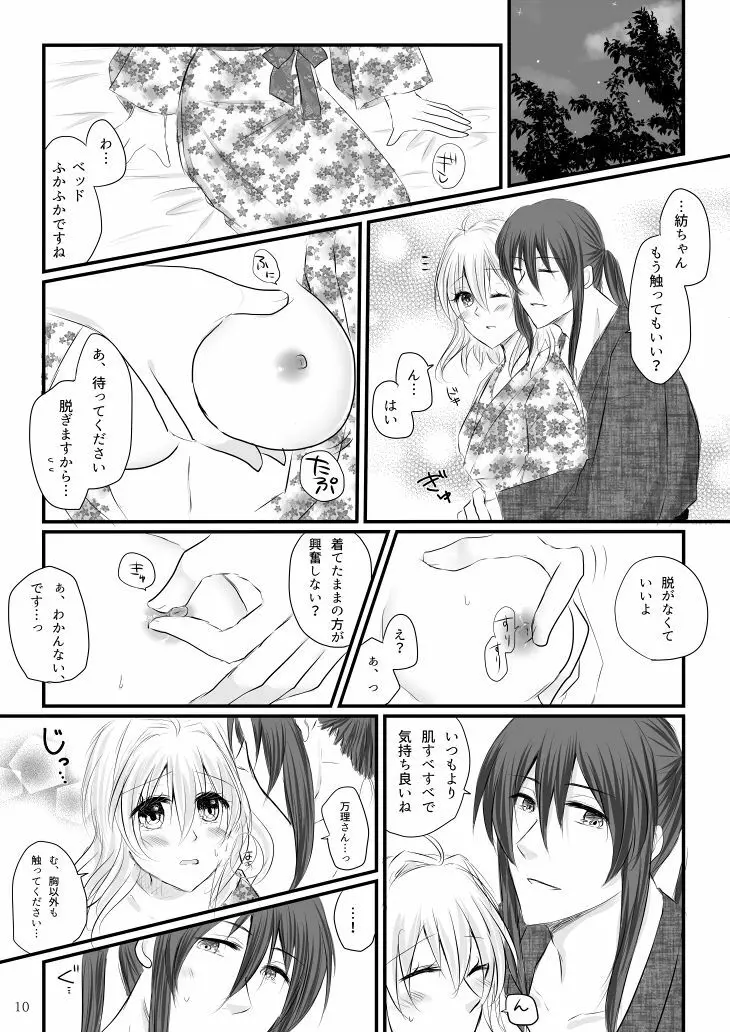 万理さんと紡ちゃんのしっぽり湯けむり二人旅+オマケ本 - page8