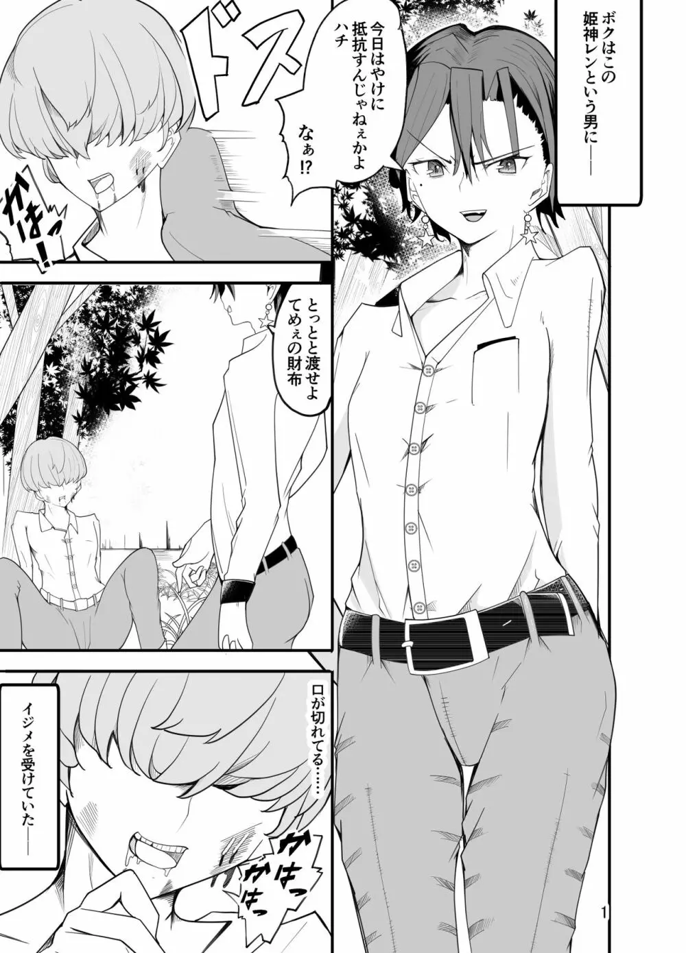 悪い子♂は女装でイジメ返し!? - page2