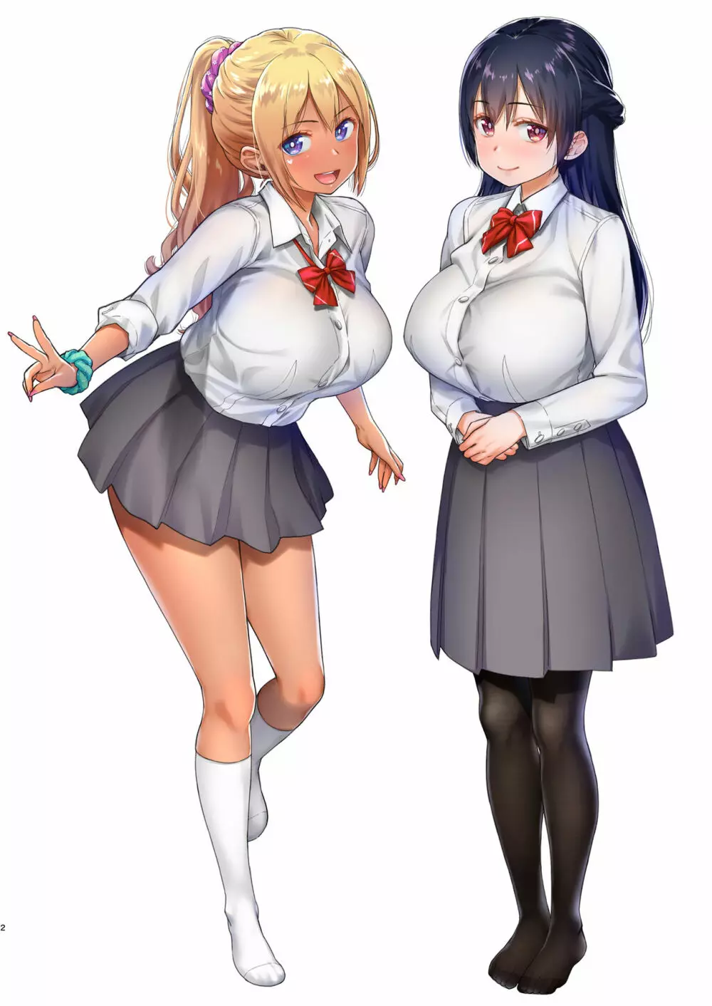 巨乳JKをトリコにする ～友達のHを見学します～ - page2