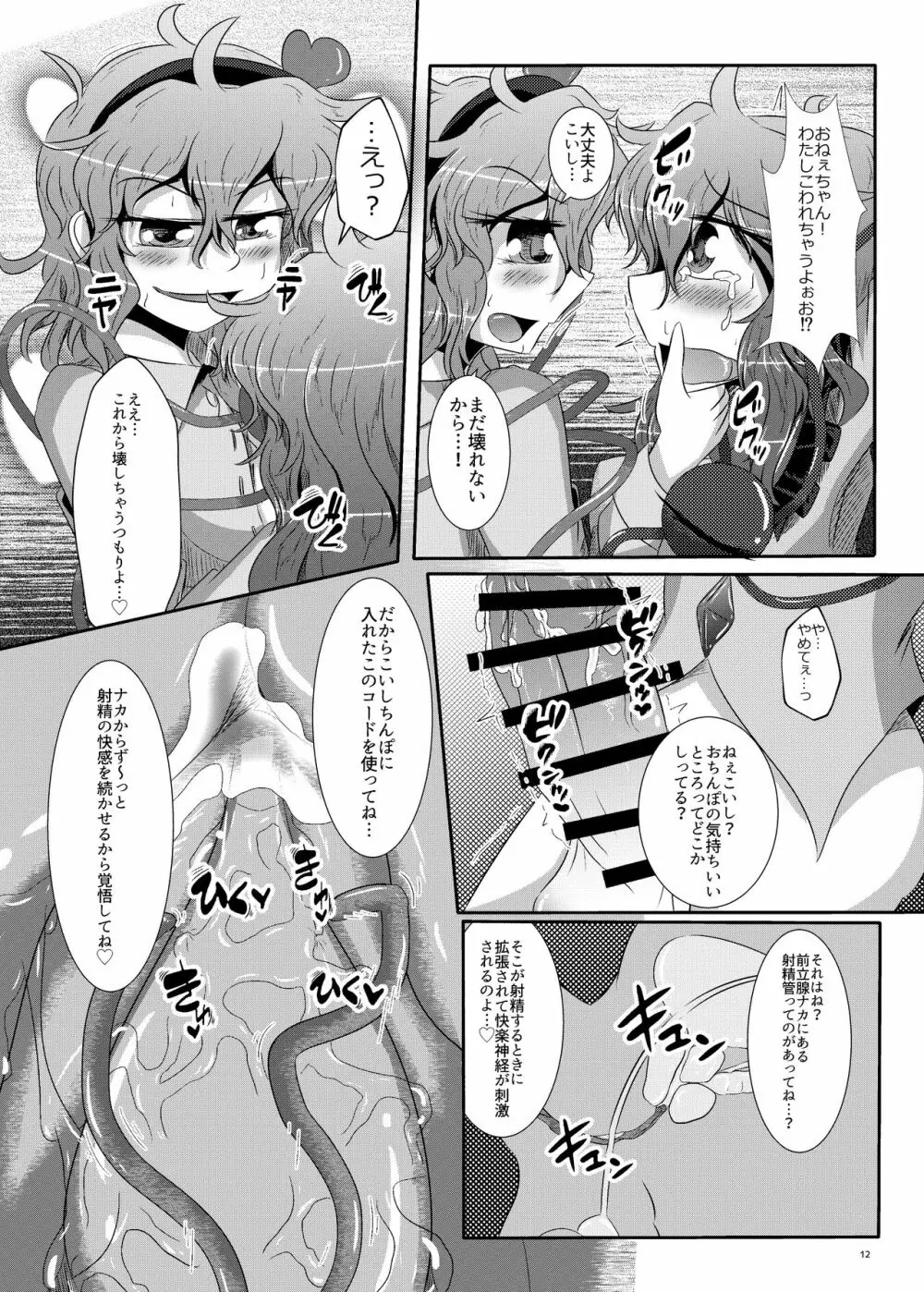 こいしちゃんがさとりちゃんにおち〇ぽを壊れるくらいまでいじられて射精させられる本 - page13