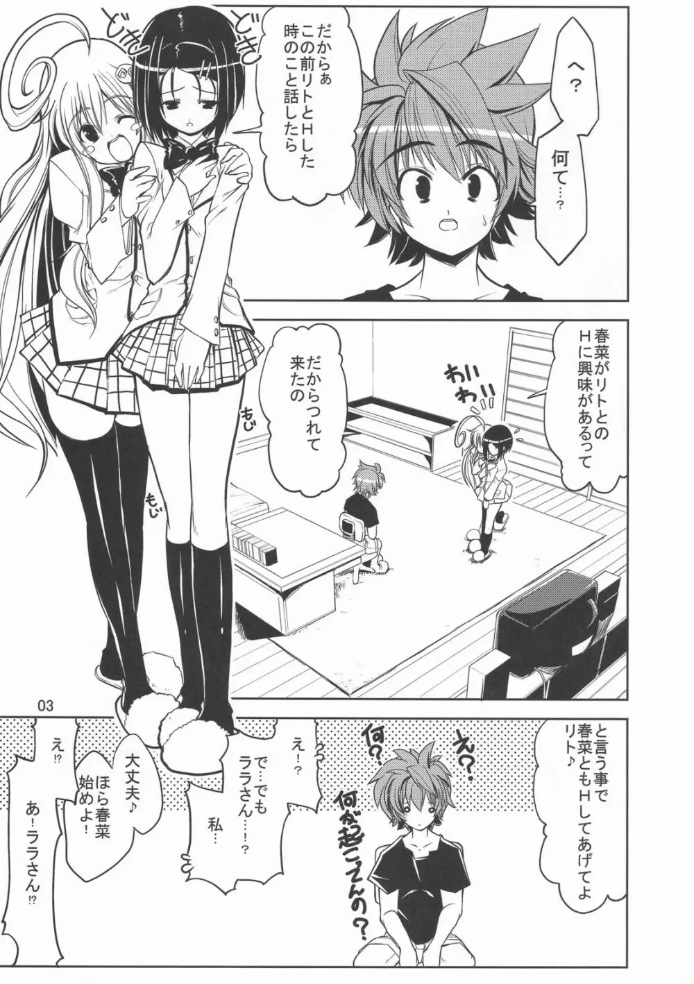 (C72) [Zた袋猫はうす (魚肉ん)] TO-LOVE-L2!! (To LOVEる -とらぶる-) - page6