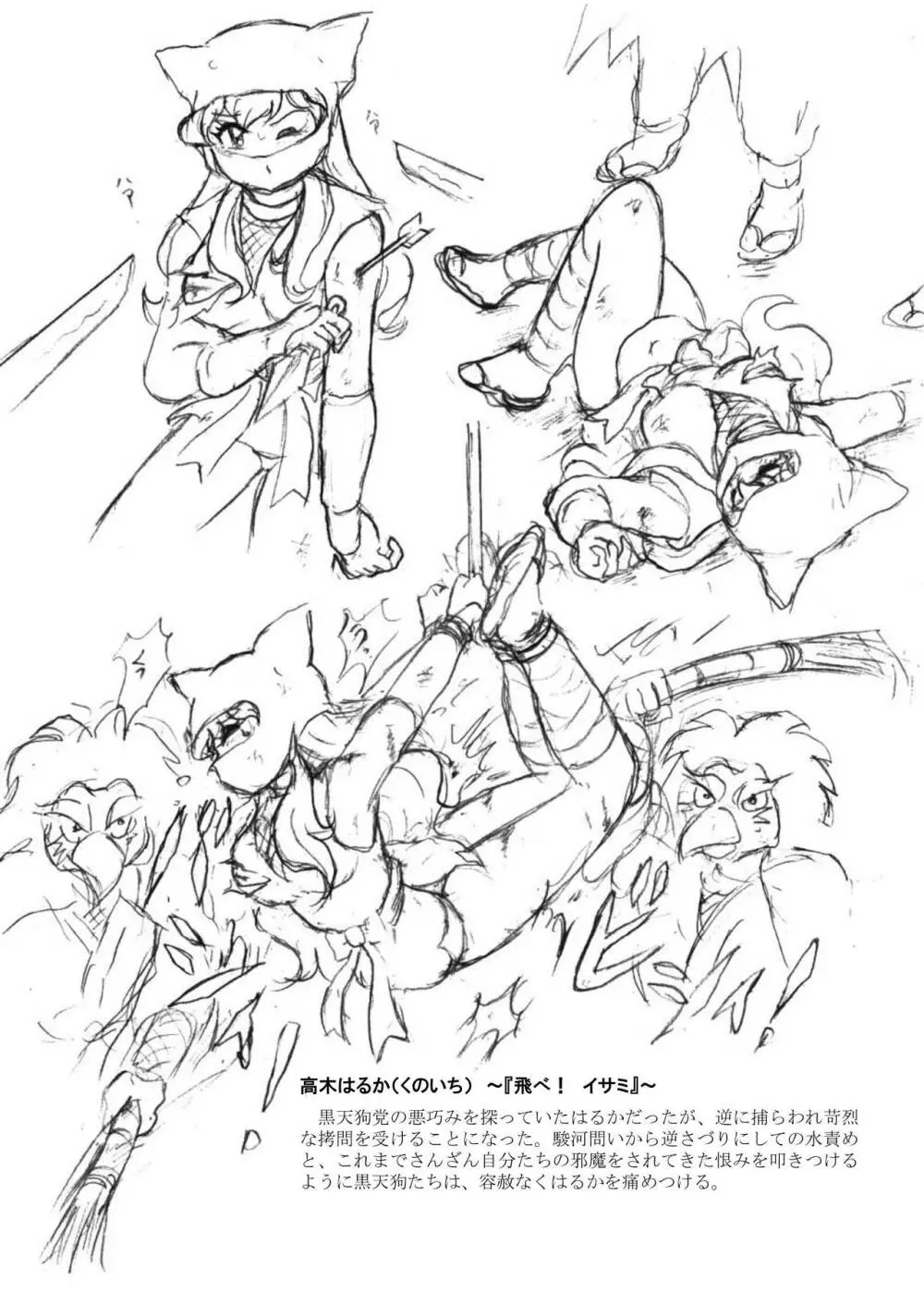 懐かしのアニメヒロイン・リョナ&凌辱ラフ画集 - page20