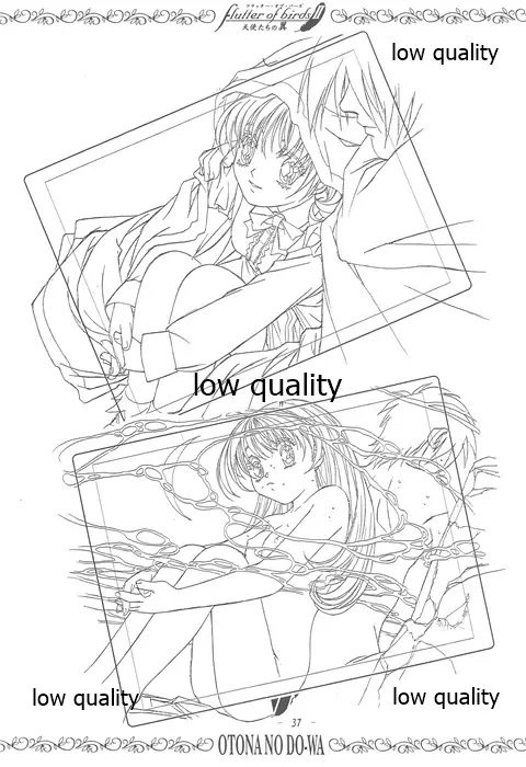 flutter of birdsII 天使たちの翼 線画集 - page36