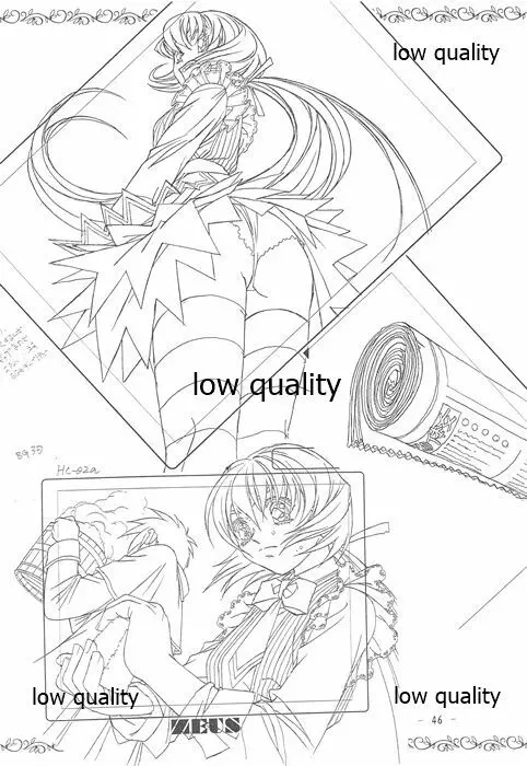 flutter of birdsII 天使たちの翼 線画集 - page45