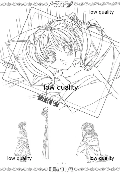 flutter of birdsII 天使たちの翼 線画集 - page58