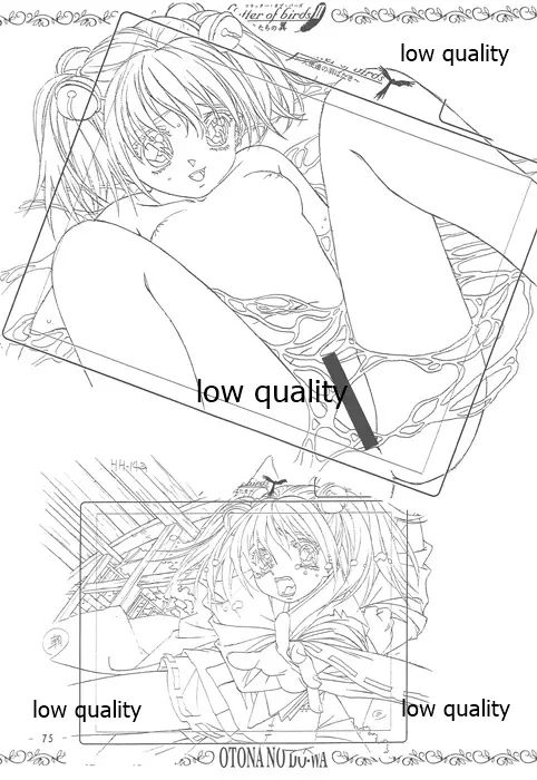 flutter of birdsII 天使たちの翼 線画集 - page74