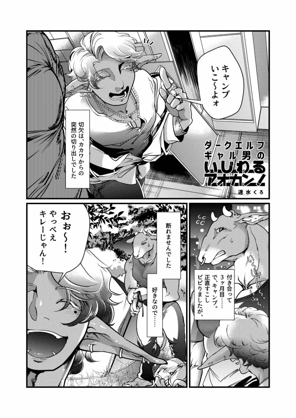 ダークエルフギャル男のいじわるアオカン! - page3