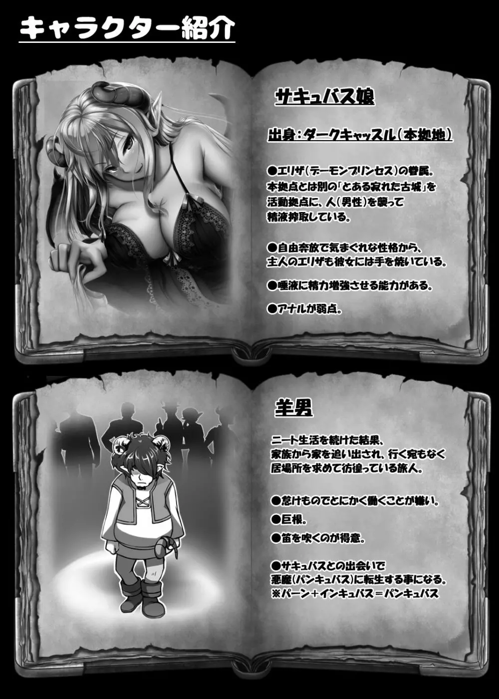 [みたらし堂 (池村ヒロイチ)] 大人の絵ロ本 〜サキュバス娘の古城餌釣編〜 居場所のない放浪ニートの俺(羊男)が古城でパンツ拾ったらなぜか転生させられた件。 [DL版] - page13