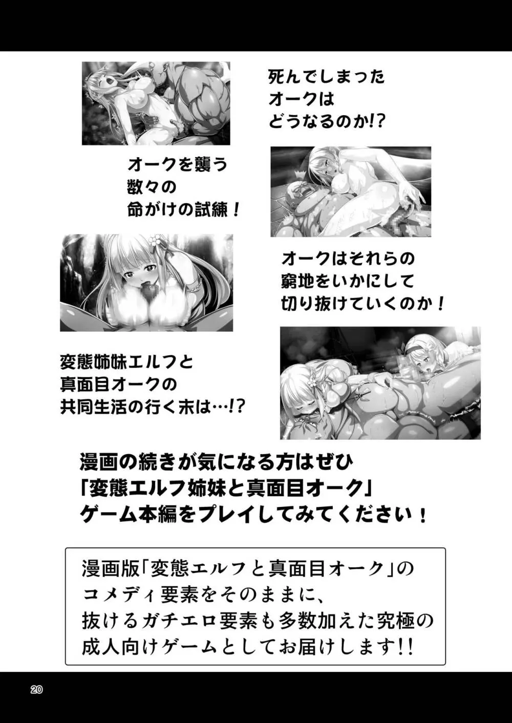 変態エルフ姉妹と真面目オーク ～プレリュード～ - page19