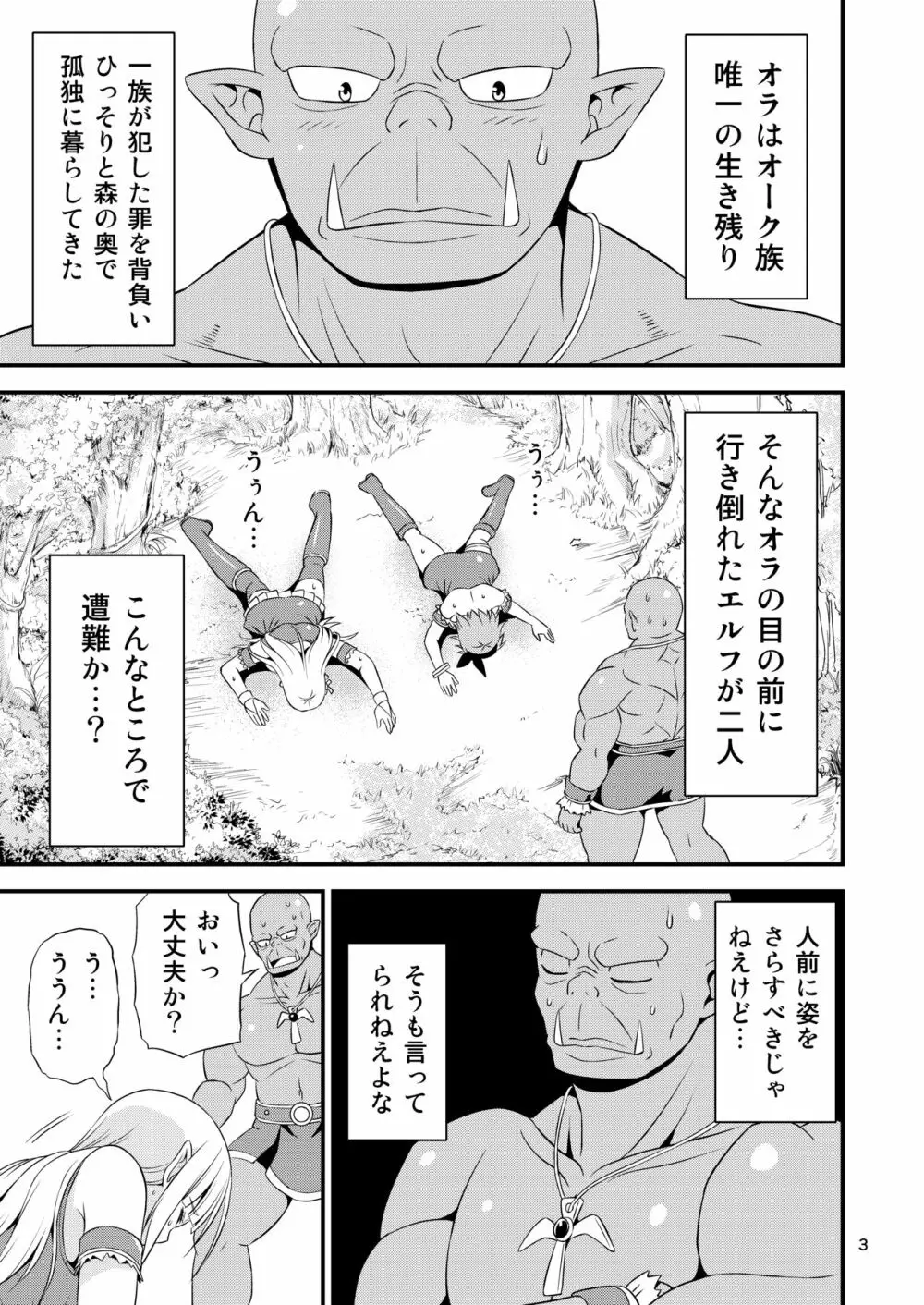 変態エルフ姉妹と真面目オーク ～プレリュード～ - page2