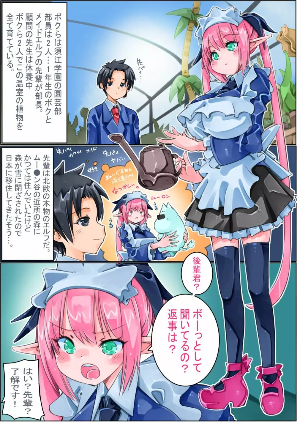園芸部部長メイドエルフ先輩に適当に返事したら嫁に来ることになった - page3