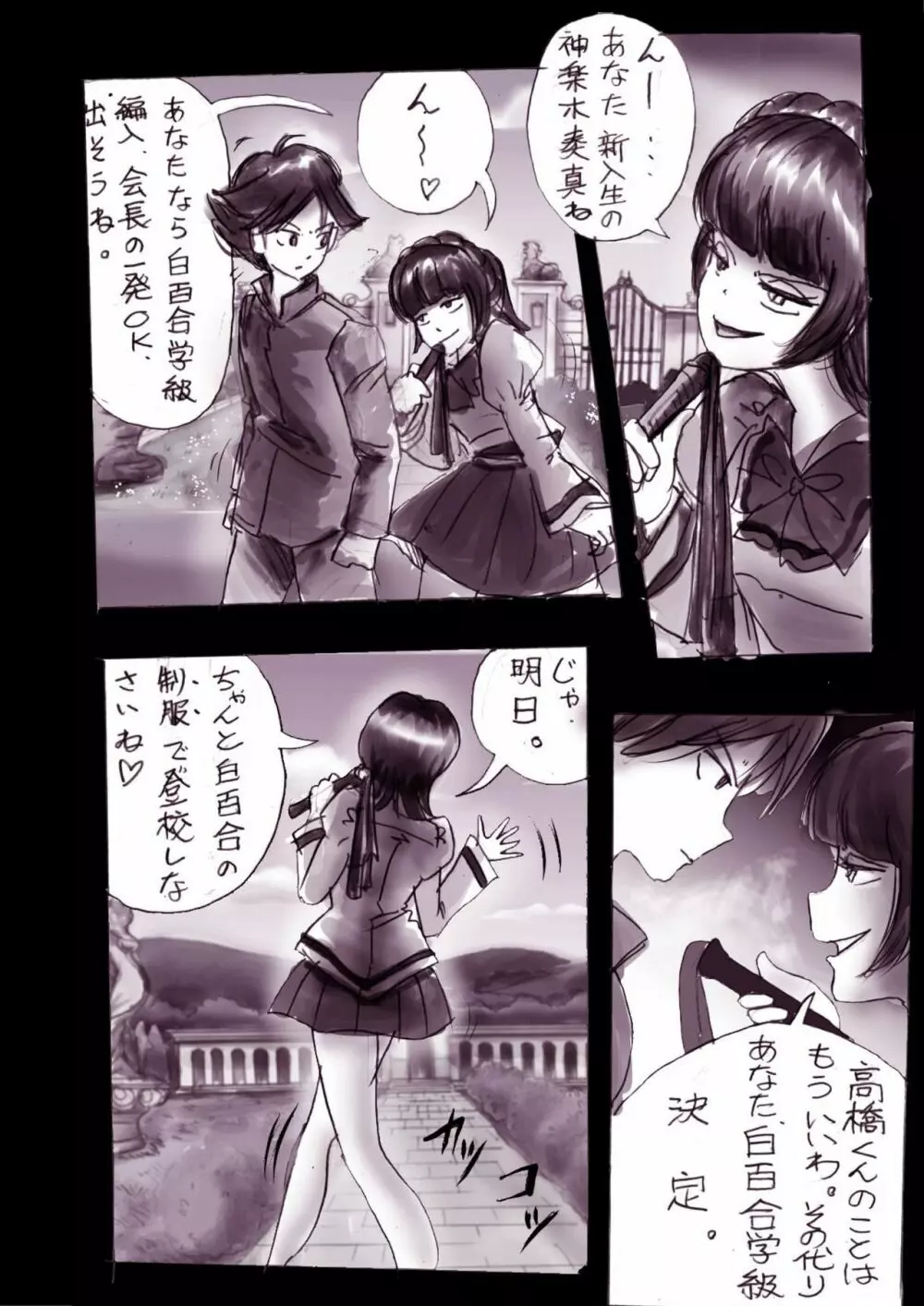 強制女装学園・白百合学級 ～淫女体化へと身も心も魔改造されてく学園ヒーロー～ - page3