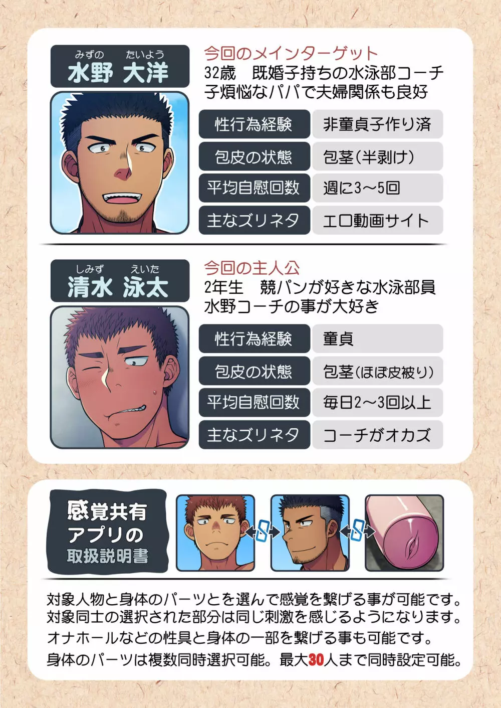 性感Link～感覚共有アプリで水泳部のコーチと俺の♂♂な部分を繋いで刺激してみた。 - page5