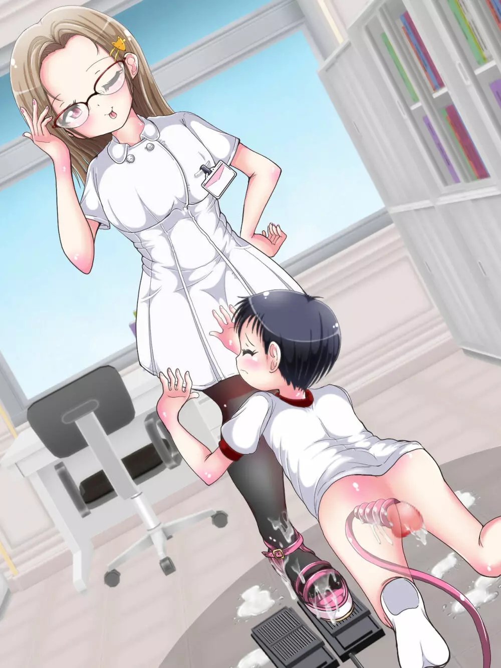 おねショタ足コキ性教育！？ナースの足コキ射精指導 - page297