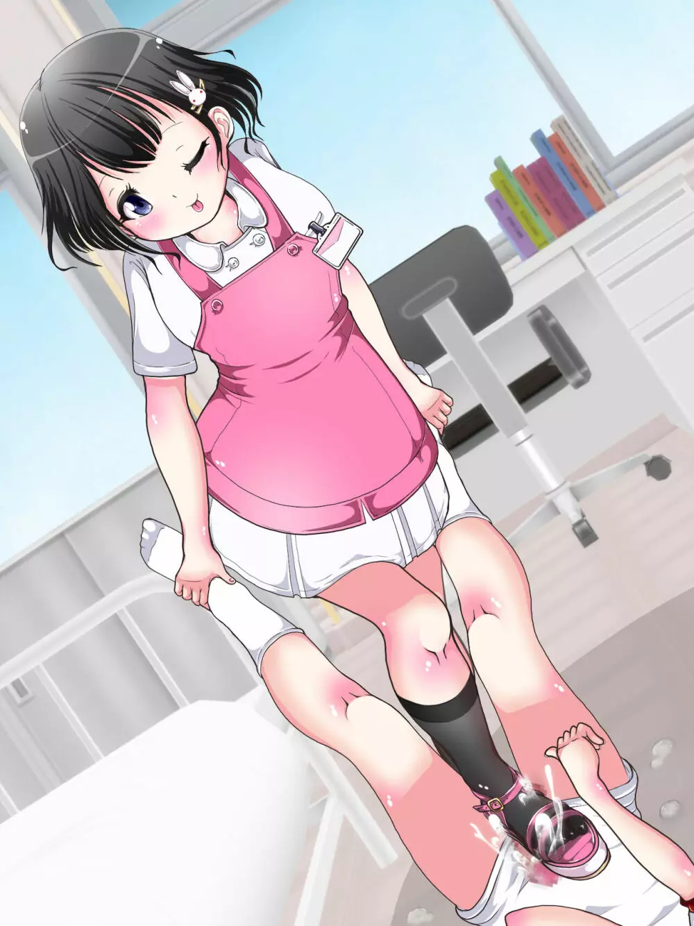 おねショタ足コキ性教育！？ナースの足コキ射精指導 - page360