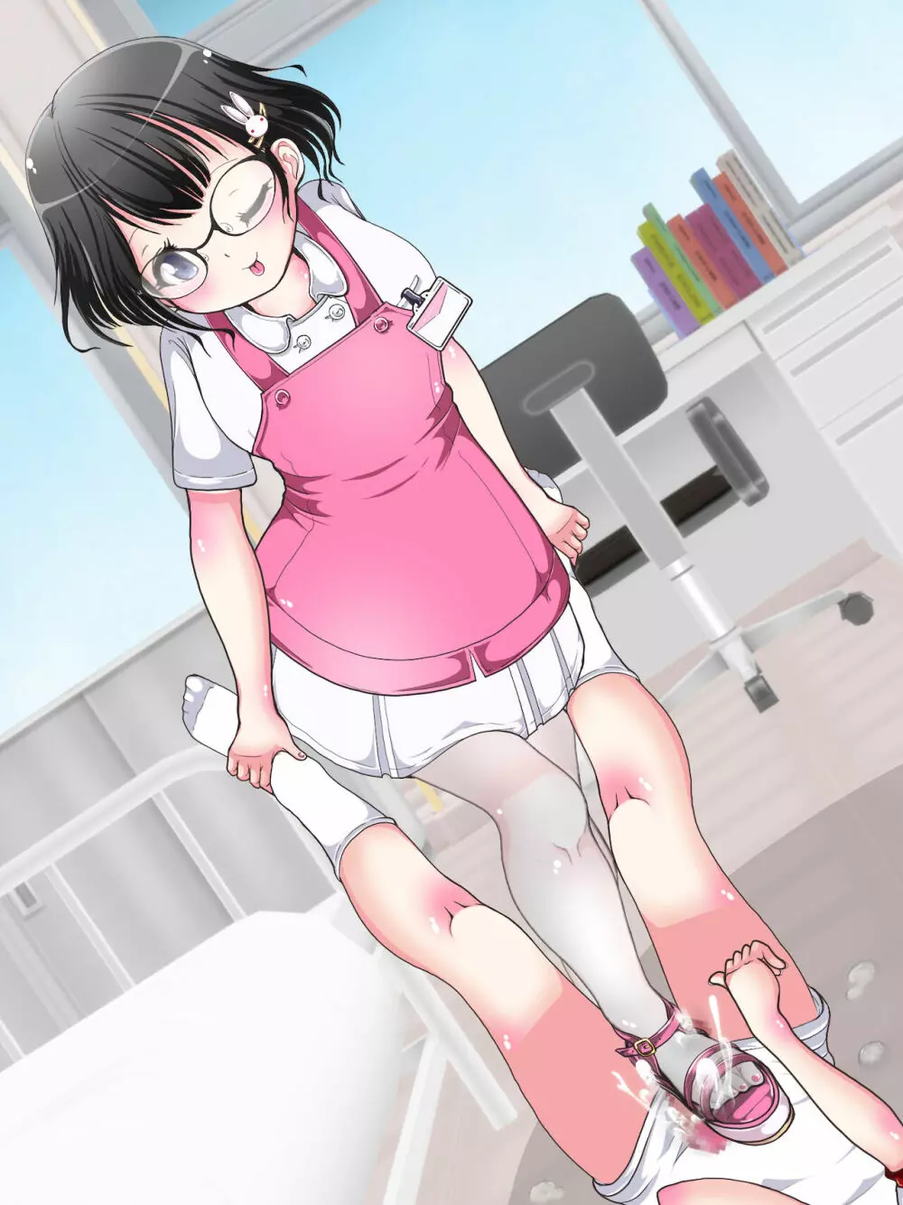 おねショタ足コキ性教育！？ナースの足コキ射精指導 - page60