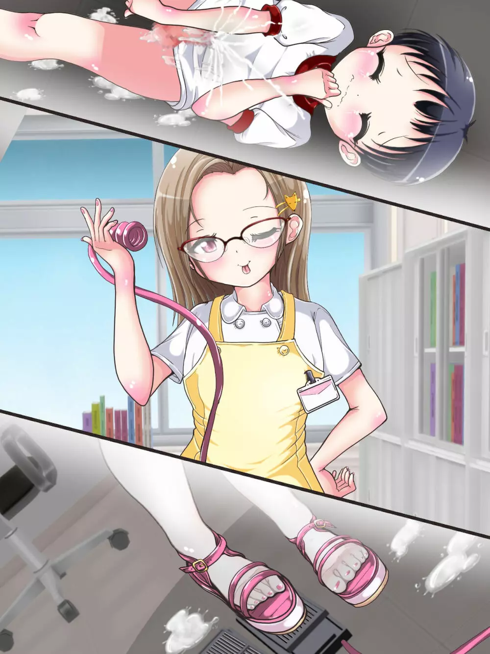 おねショタ足コキ性教育！？ナースの足コキ射精指導 - page96