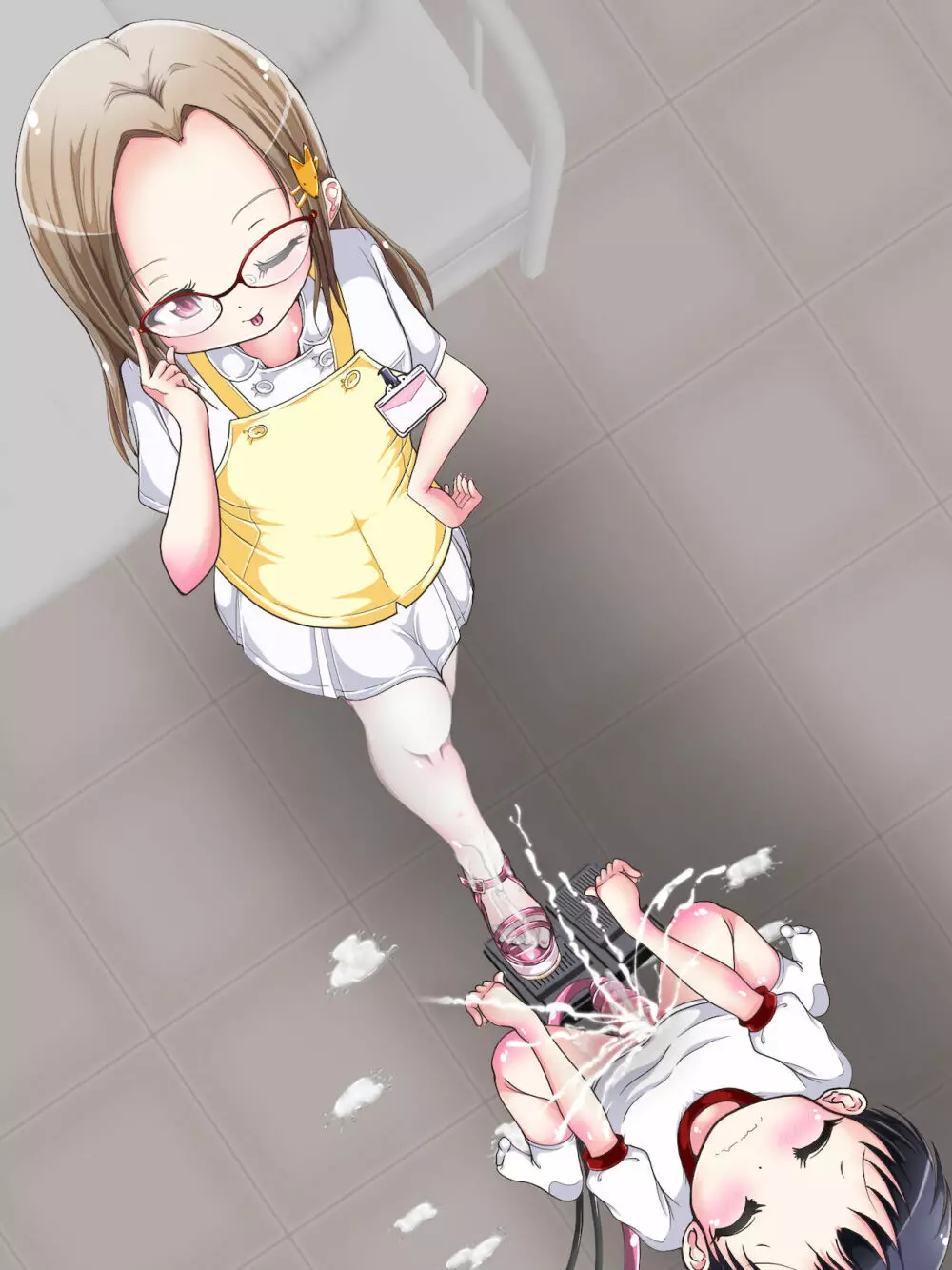 おねショタ足コキ性教育！？ナースの足コキ射精指導 - page99