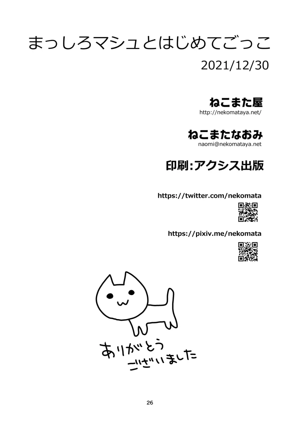 まっしろマシュとはじめてごっこ - page26