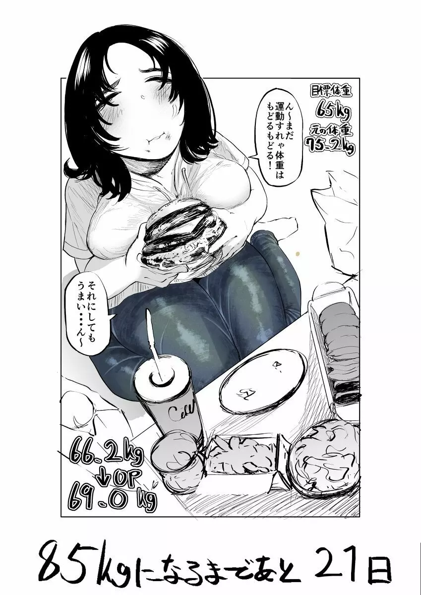 100日後に10キロ太る藍さん + 100㎏を目指す藍さん - page19