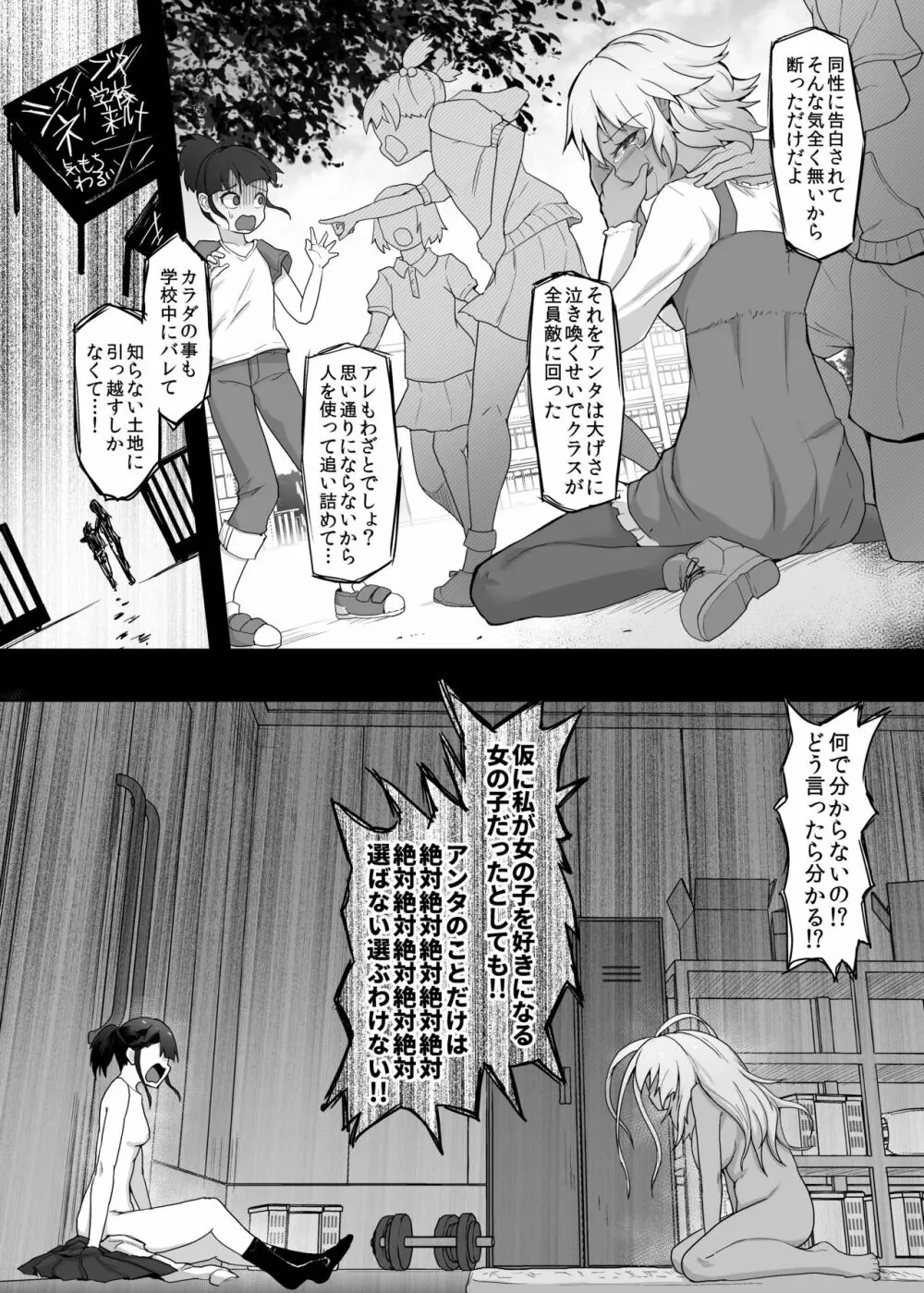 ふたなり女子高生をいじめるギャル - page38
