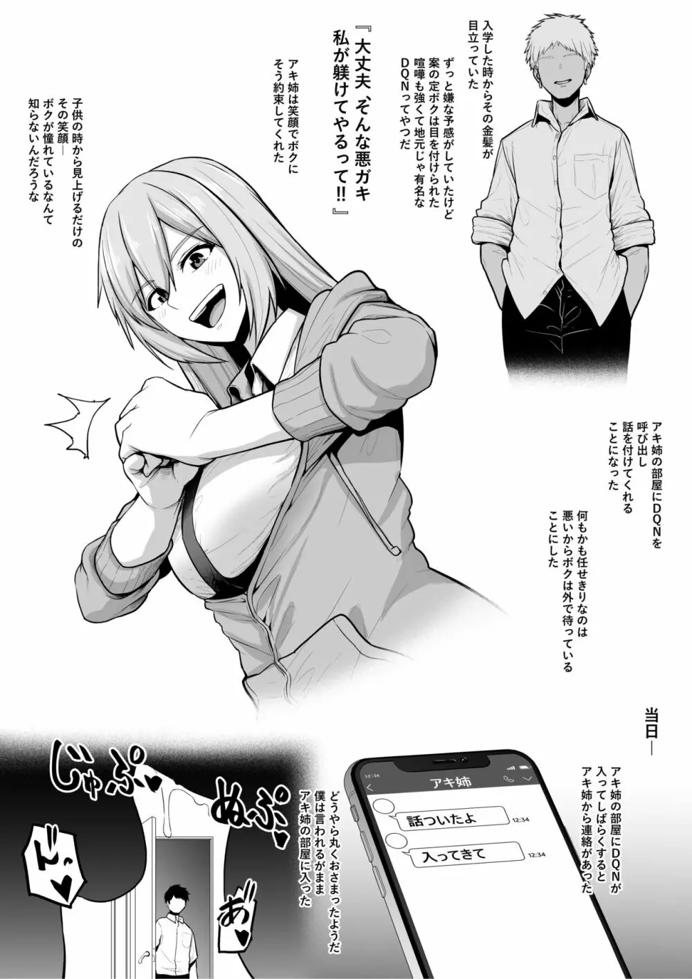 年上お姉さんオラオラ系DQNに返り討ちにされ雌堕ち - page2