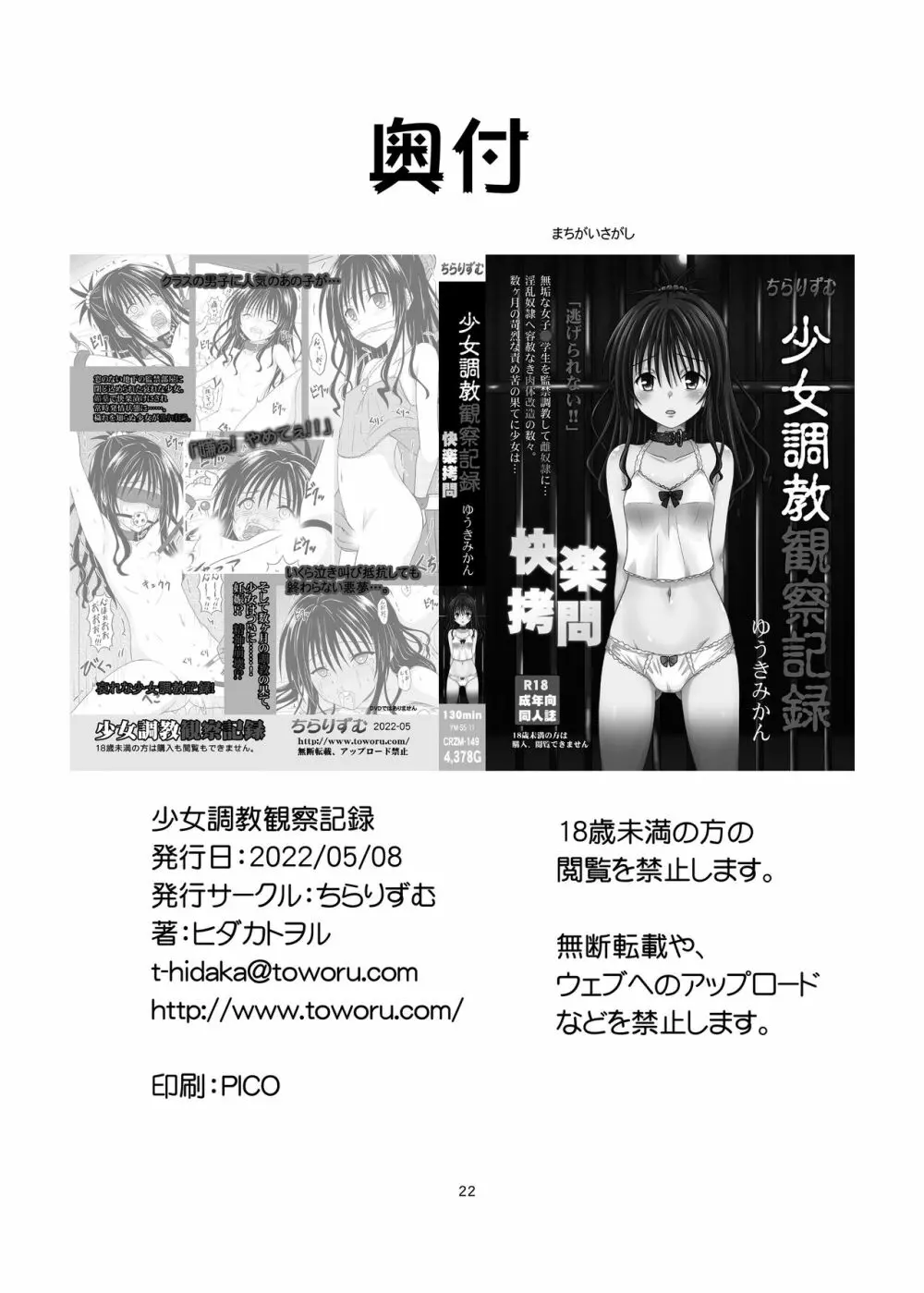 少女調教観察記録 - page22