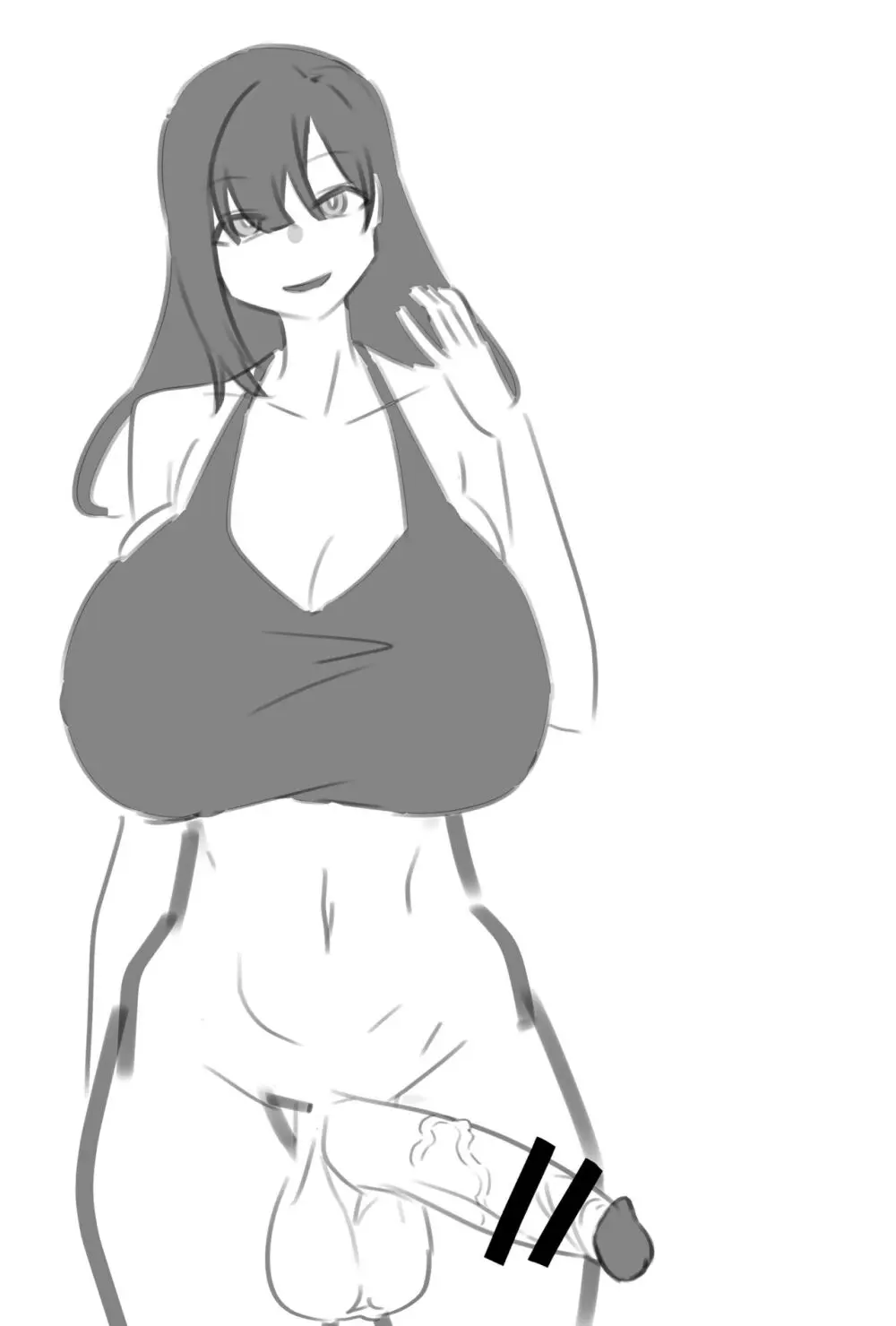 Pixiv Futanari-san [No Text][Partial Decensor]