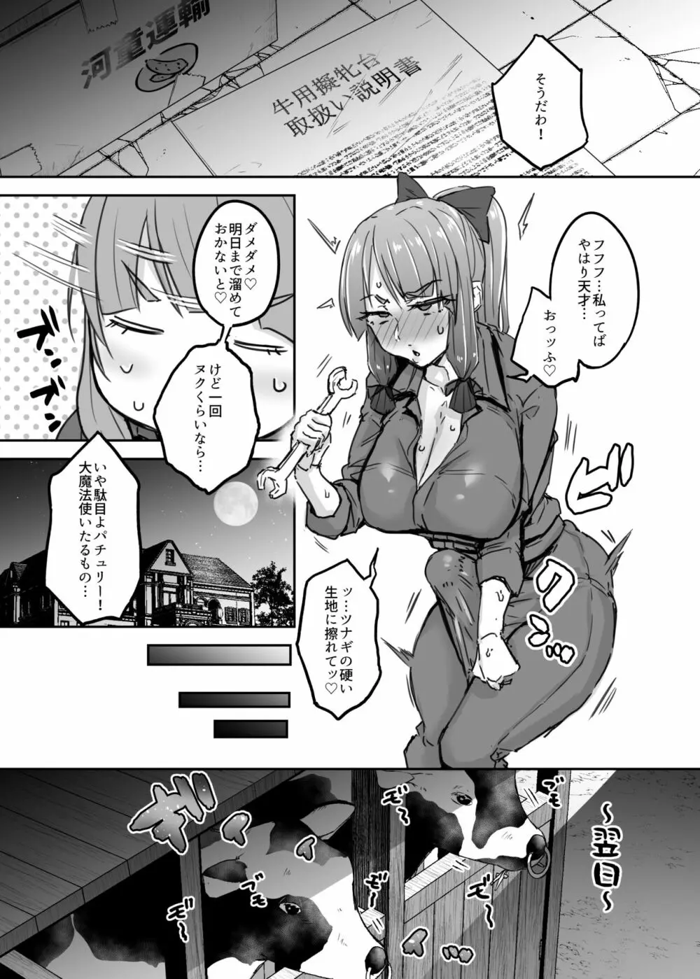 ふたなり大図書館が擬牝台でオナる話 - page7
