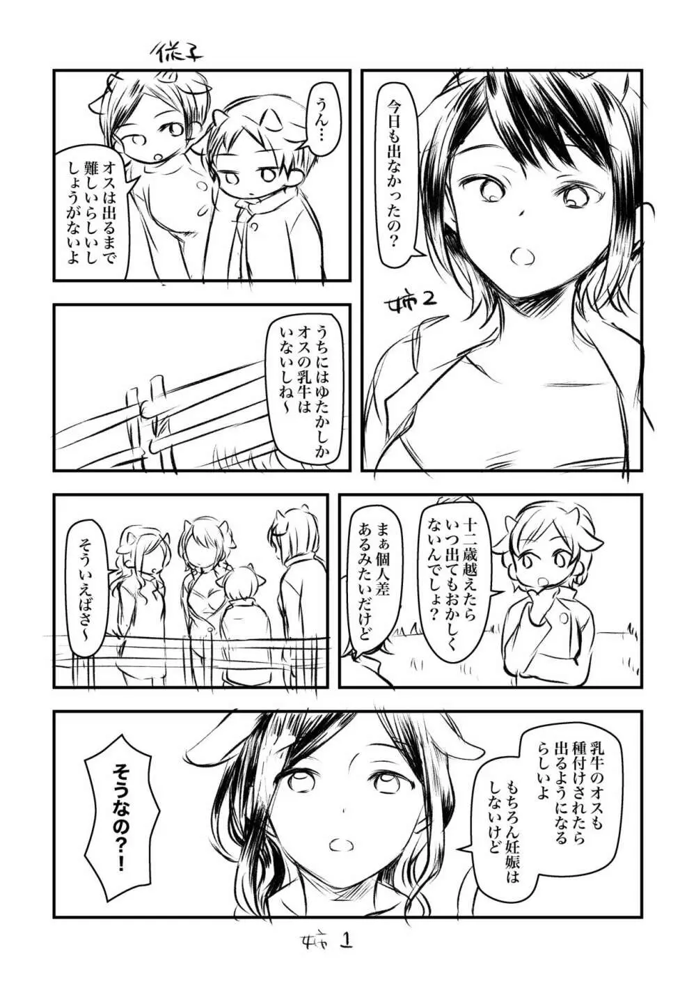 乳牛だけどおちちの出ない僕が種付け交尾してもらう話 - page4