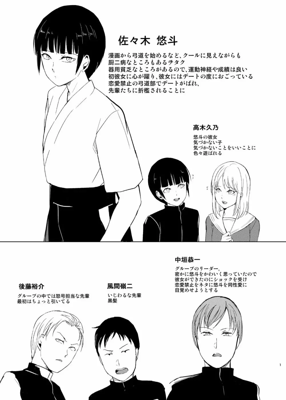 弓道男子2 ×寝取られ調教 部活の先輩にメス堕ちさせられ彼女に隠れて羞恥調教されました - page2