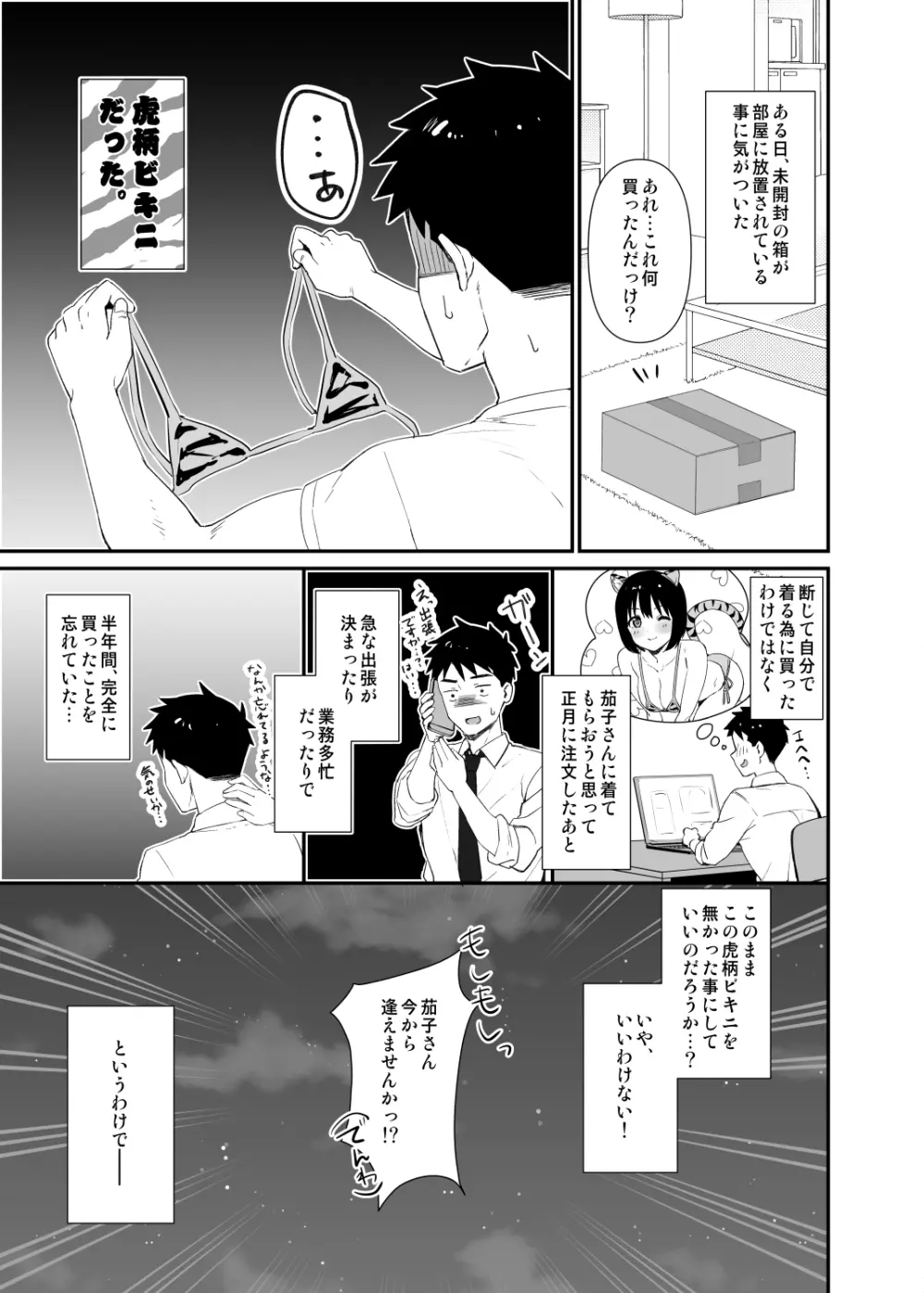 今更だけど茄子さんに虎柄ビキニを着てもらった。 - page2